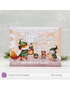 Ralphie (elf fox with toys) - Timbro di Stacey Yacula Studio 2