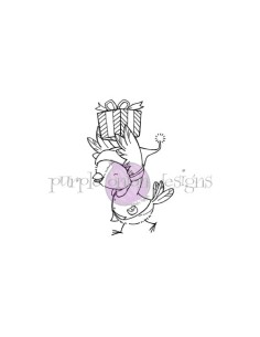 Zippity (elf bird carrying gift) - Timbro di Stacey...