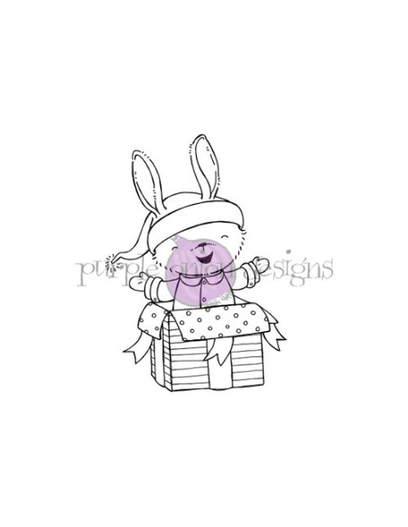 Cider (elf bunny in gift box) - Timbro di Stacey Yacula Studio