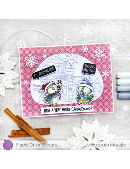 Balsam (elf owl with gift) - Timbro di Stacey Yacula Studio