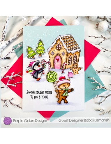 Winter (Penguin with Candy Cane) - Timbro di...