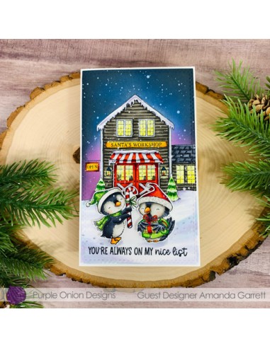 Winter (Penguin with Candy Cane) - Timbro di...