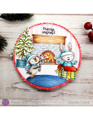 Winter (Penguin with Candy Cane) - Timbro di...