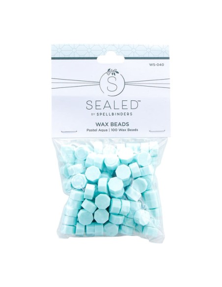 Pastel Aqua wax Beads - Spellbinders