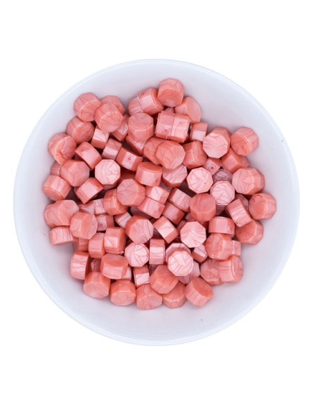 Peachy pink wax Beads - Spellbinders