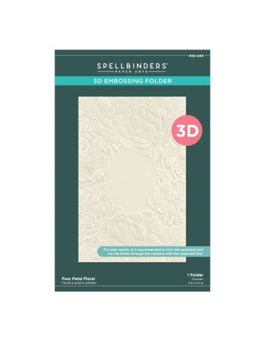 Four Petal Floral 3D Embossing Folder -...