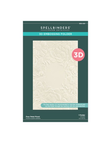 Four Petal Floral 3D Embossing Folder - Spellbinders