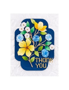 Four Petal Thank You Floral Etched Dies- Spellbinders 2