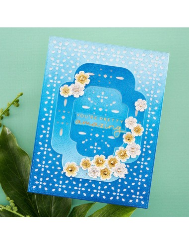 Four Petal Thank You Floral Etched Dies-...