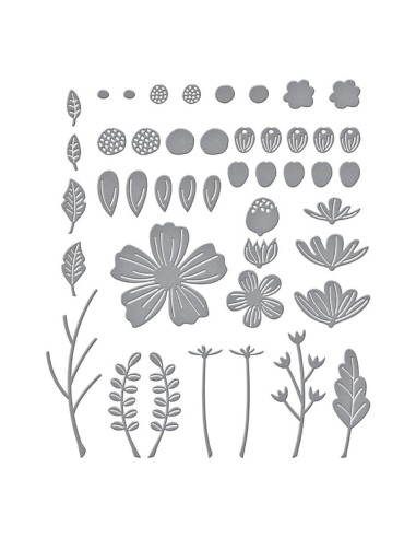 Be Bold Blooms Etched Dies - Spellbinders