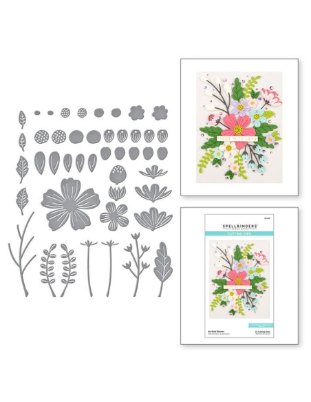 Be Bold Blooms Etched Dies - Spellbinders