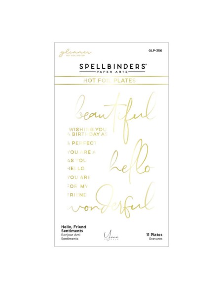 Hello, Friend Sentiments Glimmer Hot Plate - Spellbinders