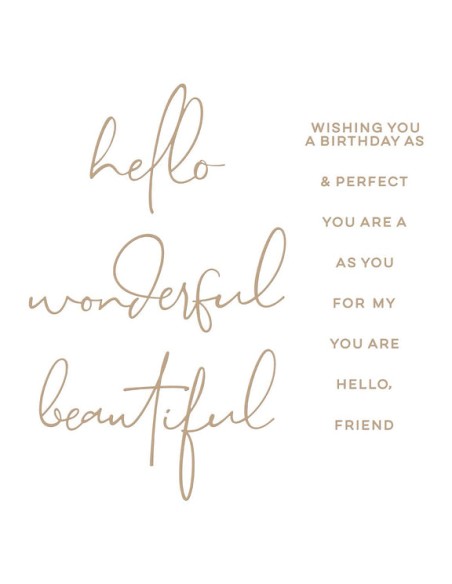 Hello, Friend Sentiments Glimmer Hot Plate - Spellbinders