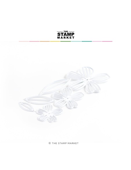 Flirtatious flowers outline dies - The Stamp Market