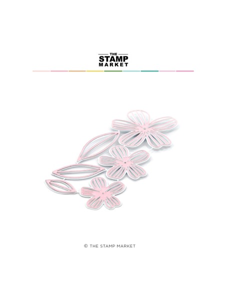 Flirtatious flowers outline dies - The Stamp Market