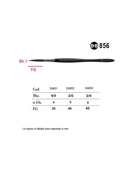 Pennello Liner Unico Infinito Serie 856 - misura 3/0