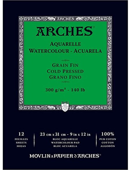 Arches Blocco 300 g/m² - Grana fine