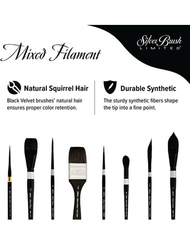 Square Wash Brush - Black Velvet n. 1/4 " 3008S