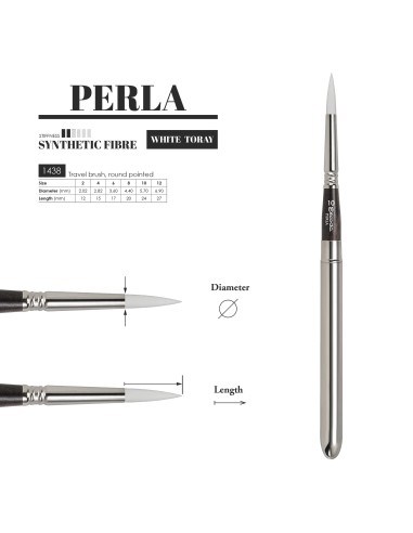 Pennello Perla White Travel Brush  - Escoda num. 4