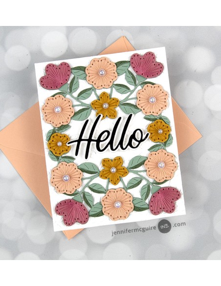 Stitched Floral Flip Frame - Spellbinders