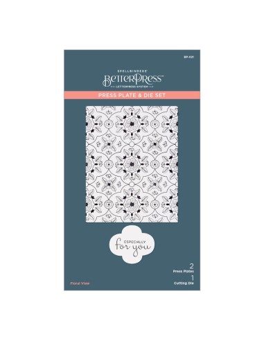 Floral View Press Plate & Die Set