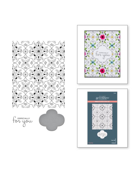 Floral View Press Plate & Die Set