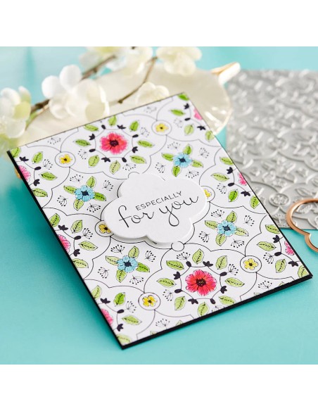 Floral View Press Plate & Die Set