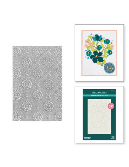 Mandala Blooms 3D Embossing Folder - Spellbinders