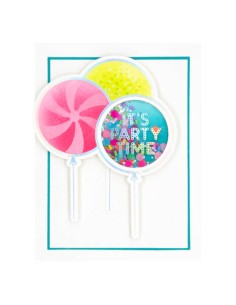 It's My Party Glimmer Sentiments Hot Foil Plate & Die Set 2