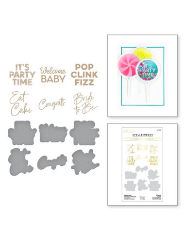 It's My Party Glimmer Sentiments Hot Foil Plate...