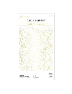 Glimmer Holly Background Hot Foil Plate - Spellbinders 2