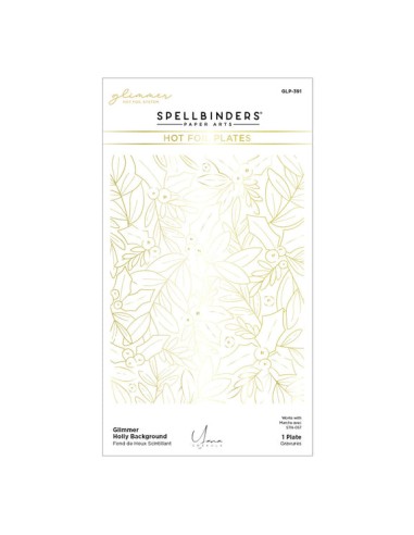 Glimmer Holly Background Hot Foil Plate -...