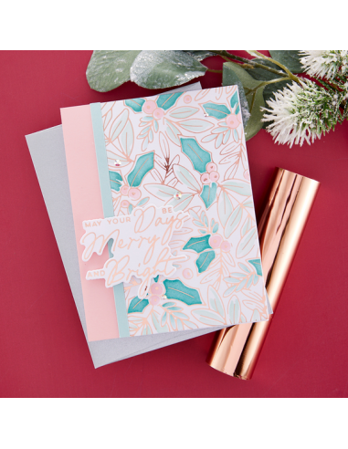 Glimmer Holly Background Hot Foil Plate -...