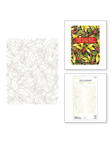 Glimmer Holly Background Hot Foil Plate -...
