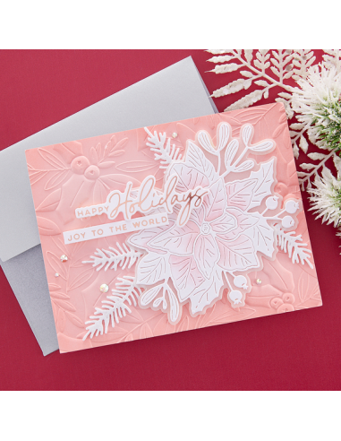 Holly & Foliage 3D Embossing Folder - Spellbinders