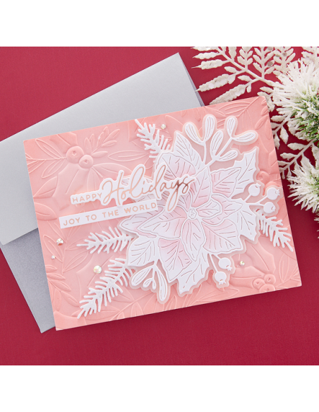 Holly & Foliage 3D Embossing Folder - Spellbinders