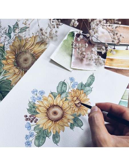 workshop online "Card con girasoli"