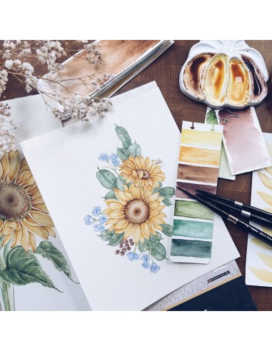 workshop online "Card con girasoli"