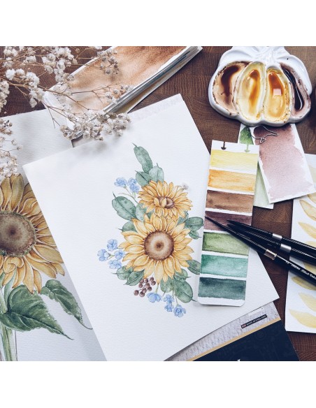 workshop online "Card con girasoli"