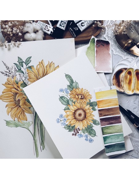 workshop online "Card con girasoli"