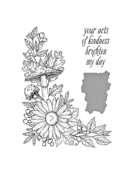 Autumn Floral Corner Press Plate & Die Set