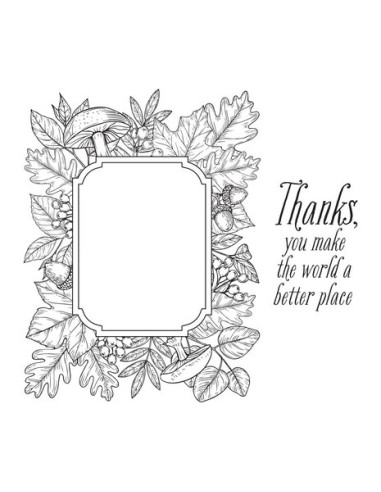 Autumn Thanks Frame Press Plate