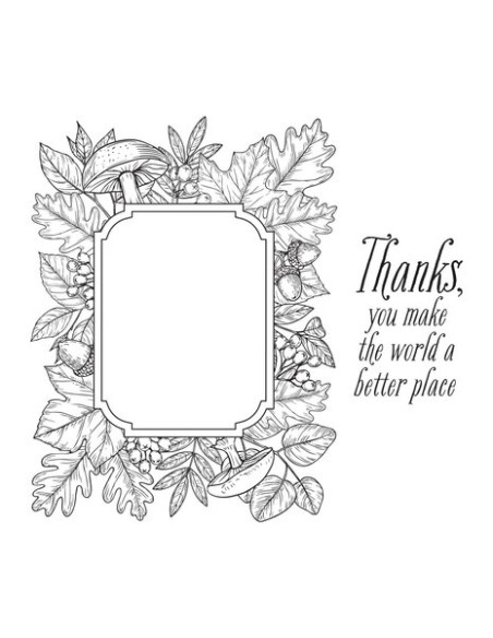 Autumn Thanks Frame Press Plate