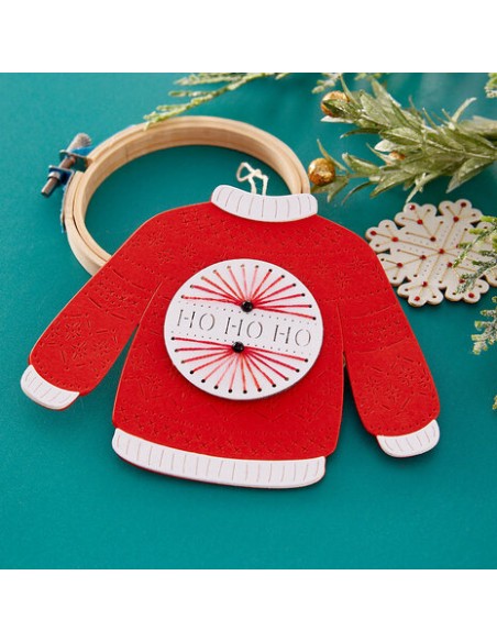 Stitched Christmas Sweater Etched Dies