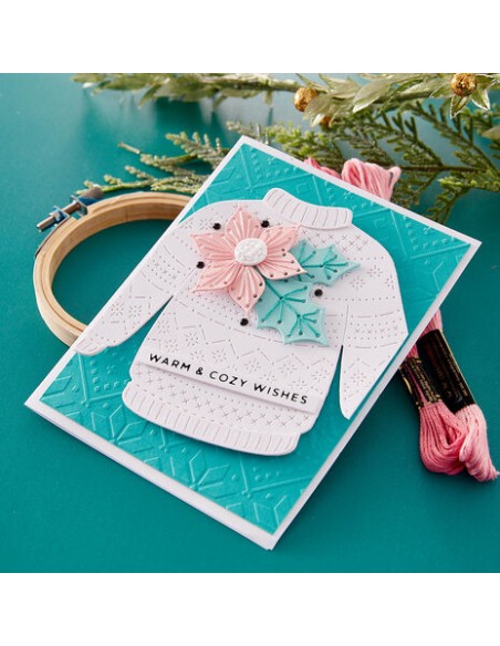 Stitched Christmas Sweater Etched Dies