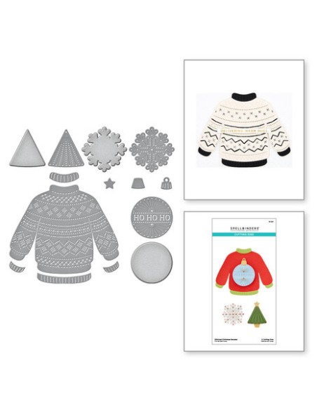 Stitched Christmas Sweater Etched Dies