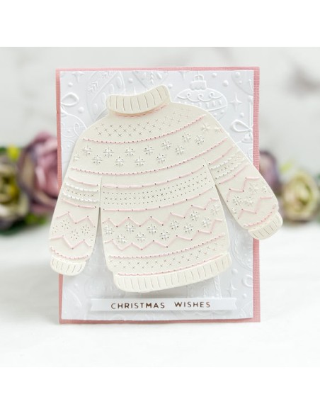 Stitched Christmas Sweater Etched Dies