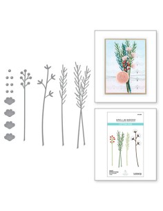 Sealed Botanical Sprigs Etched Dies