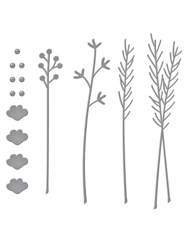 Sealed Botanical Sprigs Etched Dies