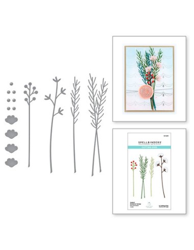 Sealed Botanical Sprigs Etched Dies